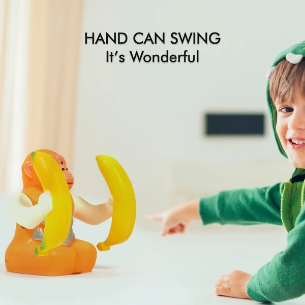 4487 FUNNY BANANA MONKEY MUSICAL LIGHT JUMPING SKIPPING FUNNY GIFT TOY FOR KIDS