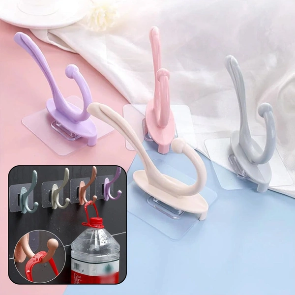 4687 SELF ADHESIVE PLASTIC WALL HOOK FOR HOME