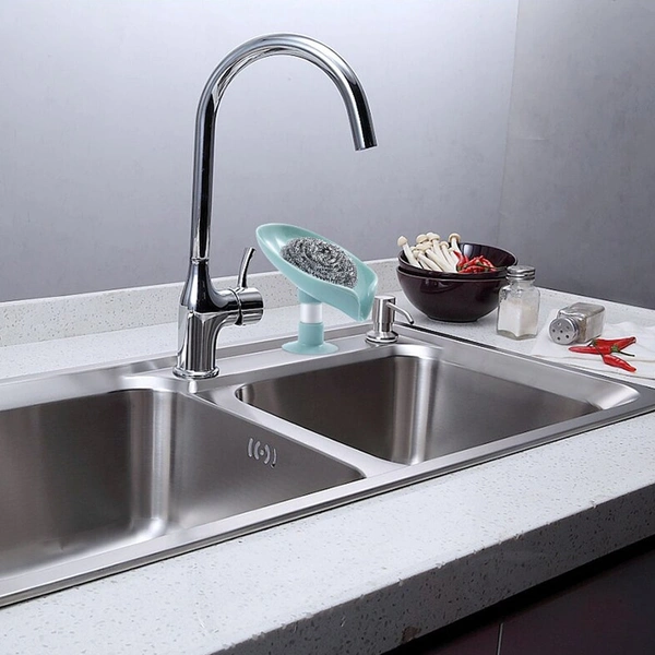 4831 SELF DRAINING SOAP HOLDER FOR BATHROOM LEAF SHAPE SOAP DISH KITCHEN SOAP TRAY