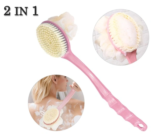 4832 2IN1 BATH BRUSH WITH LONG HANDLE