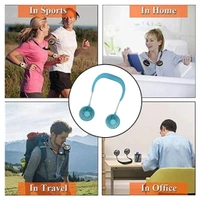 4849 HAND FREE NECK FAN RECHARGEABLE MINI USB PERSONAL FAN,
