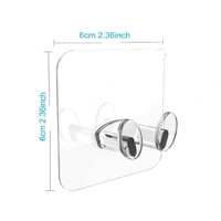 4861 TRANSPARENT MULTI-FUNCTION WALL STORAGE HOOKS