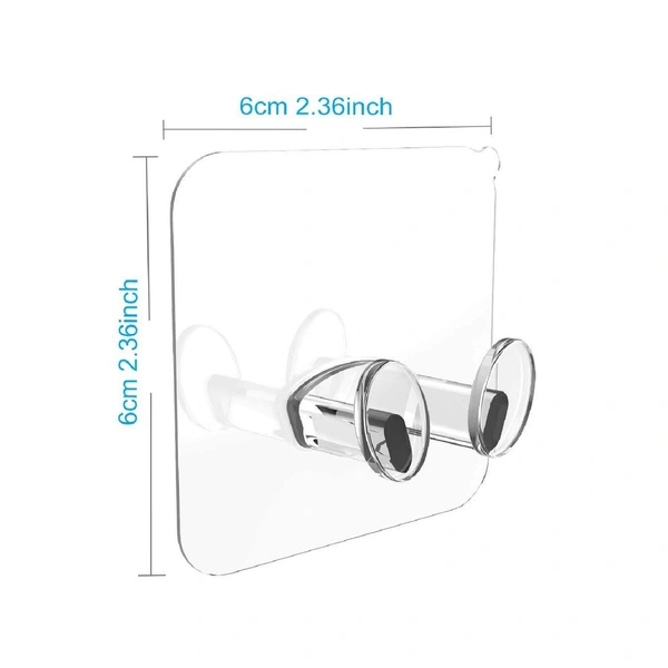 4861 TRANSPARENT MULTI-FUNCTION WALL STORAGE HOOKS