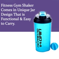 4879 700ML PROTEIN SHAKER BOTTLE WITH POWDER STORAGE 3-COMPARTMENT GYM SHAKE BLENDER