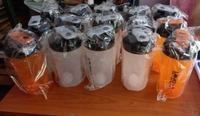 4879 700ML PROTEIN SHAKER BOTTLE WITH POWDER STORAGE 3-COMPARTMENT GYM SHAKE BLENDER