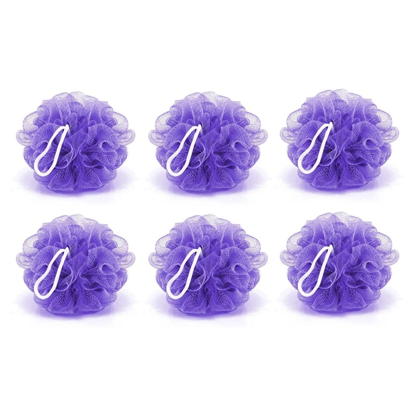 6074 BATH SHOWER LOOFAH SPONGE POUF BODY SCRUBBER (PACK OF 6PCS)