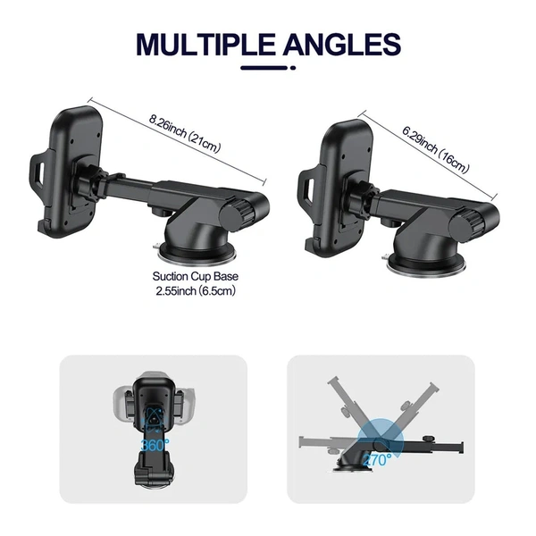 6100 MOBILE PHONE HOLDER FOR CAR MOBILE PHONE HOLDER DASHBOARD WINDSCREEN 3 IN 1 SMARTPHONE HOLDER CAR
