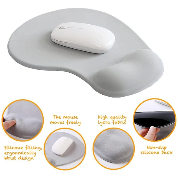 6176 Comfortable Silicone Mouse Pad with Jel Mouse Pad For All type Multiuse Mouse Pad