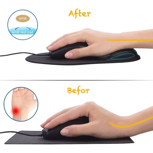 6176 Comfortable Silicone Mouse Pad with Jel Mouse Pad For All type Multiuse Mouse Pad