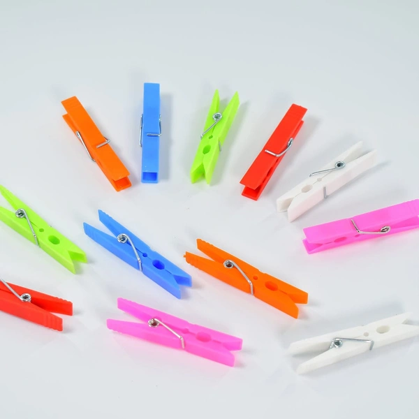6216 MULTI PURPOSE PLASTIC CLOTHES CLIPS FOR CLOTH DRYING CLIPS (SET OF 144PC)