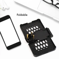 6496B MULTI-PURPOSE WALL HOLDER STAND FOR CHARGING MOBILE JUST FIT IN SOCKET AND HANG ( BLACK )