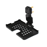 6496B MULTI-PURPOSE WALL HOLDER STAND FOR CHARGING MOBILE JUST FIT IN SOCKET AND HANG ( BLACK )