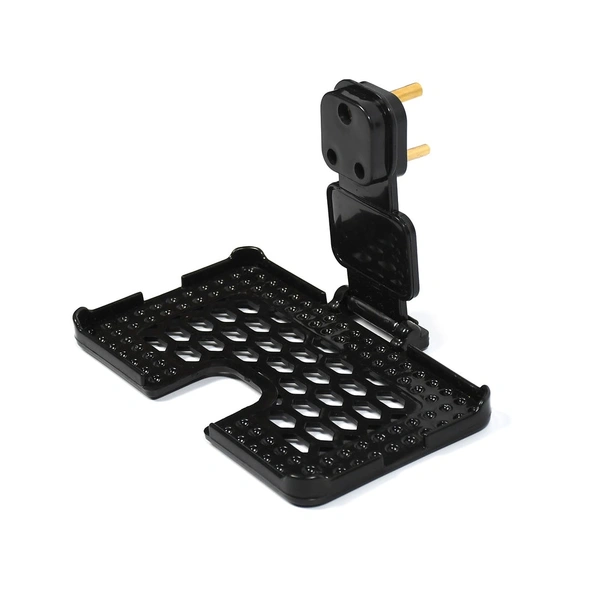 6496B MULTI-PURPOSE WALL HOLDER STAND FOR CHARGING MOBILE JUST FIT IN SOCKET AND HANG ( BLACK )