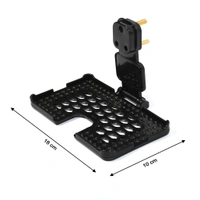 6496B MULTI-PURPOSE WALL HOLDER STAND FOR CHARGING MOBILE JUST FIT IN SOCKET AND HANG ( BLACK )