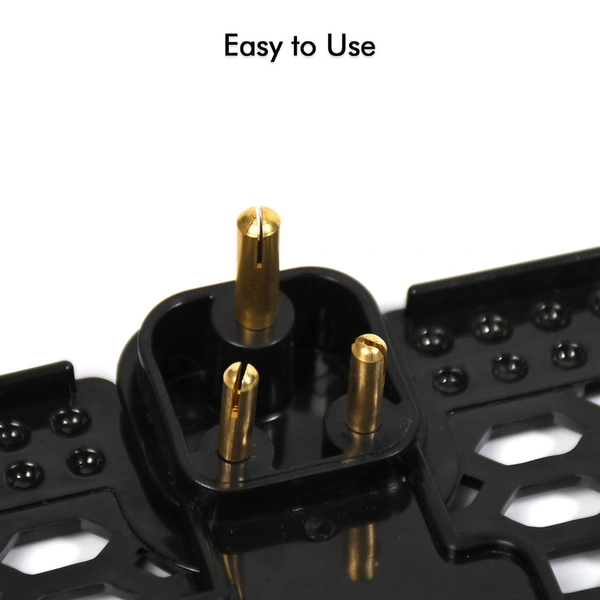 6496B MULTI-PURPOSE WALL HOLDER STAND FOR CHARGING MOBILE JUST FIT IN SOCKET AND HANG ( BLACK )