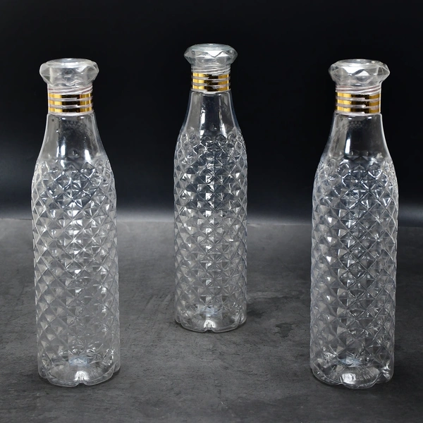 7116 WATER BOTTLE WITH DIAMOND CUT USED BY KIDS, CHILDREN'S ( 3 PCS )