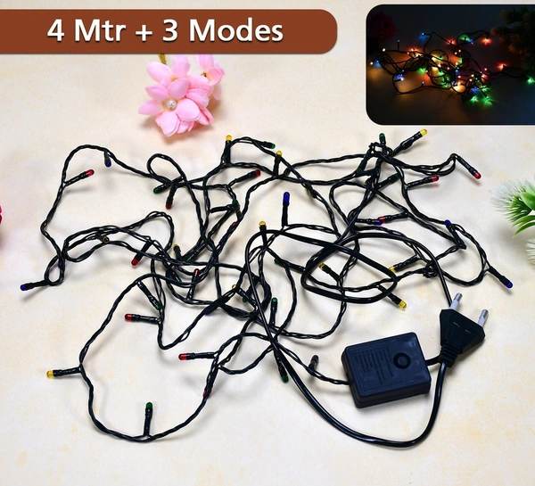 7291 : 4 METER FESTIVAL DECORATION LED STRING LIGHT IN MULTICOLOR WITH 3 MODES CHANGING CONTROLLER