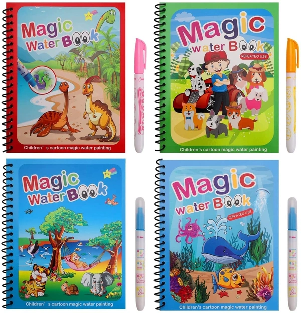 8091 MAGIC WATER QUICK DRY BOOK WATER COLORING BOOK DOODLE WITH MAGIC PEN PAINTING BOARD