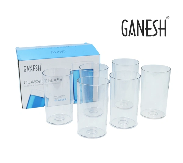 8113 GANESH CLASSIC GLASS SET OF-6 (EACH GLASS 350ML)