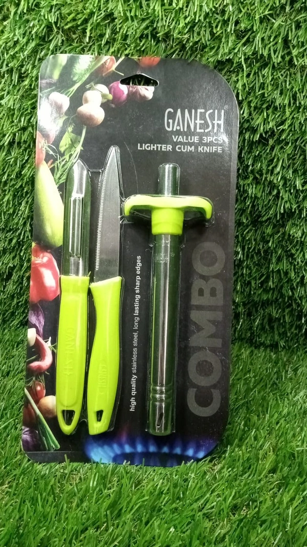 8135 GANESH 3PC LIGHTER KNIFE