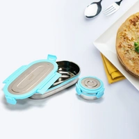 8141 GANESH STAINLESS STEEL LUNCH BOX & SMALL CONTAINER ( SET OF 2 PCS )