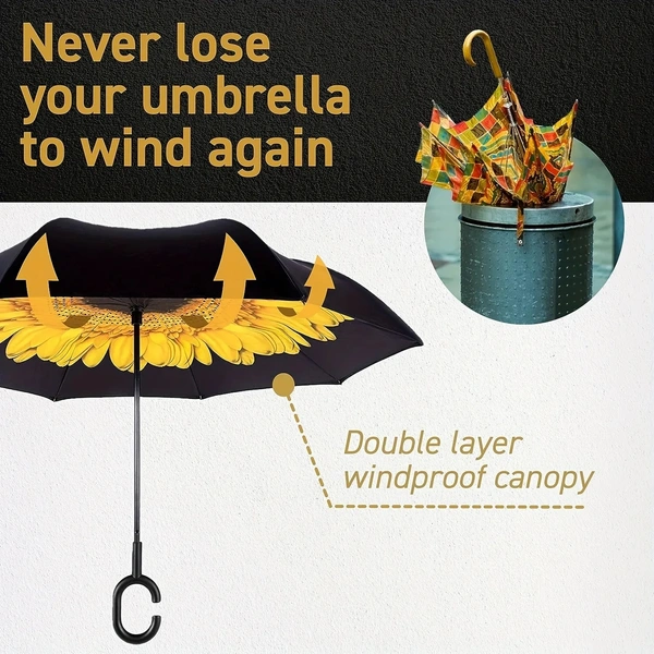 C-SHAPED HANDLE Umbrella , Multi Colours