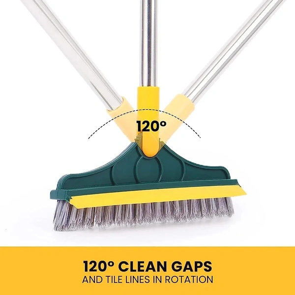 Floor Scrub Brush, 3 In 1 Scrubbing Brush With Long Handle