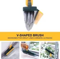 Floor Scrub Brush, 3 In 1 Scrubbing Brush With Long Handle