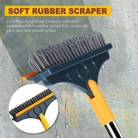 Floor Scrub Brush, 3 In 1 Scrubbing Brush With Long Handle