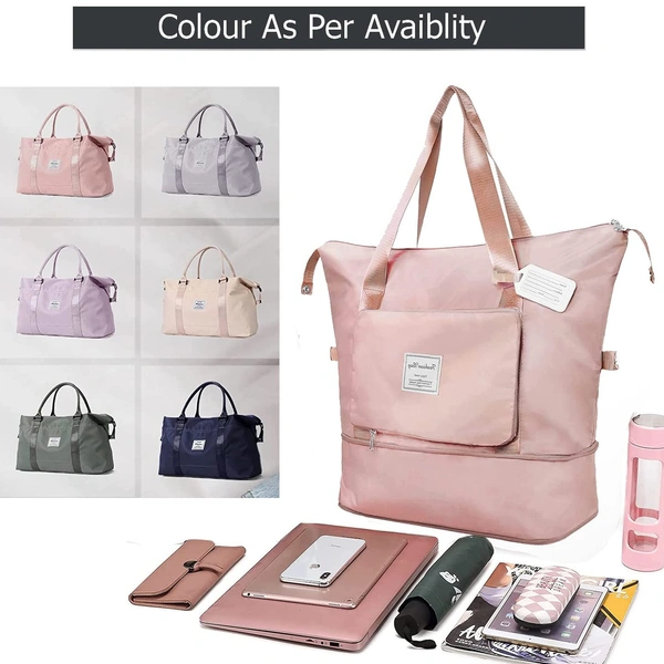 FOLDABLE TRAVEL BAG WITH POCKET