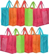 Folding Smiley Bags with Button and Good Material and Stitching