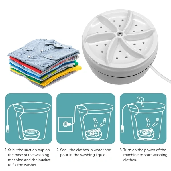 Mini Ultrasonic Washing Machine USB