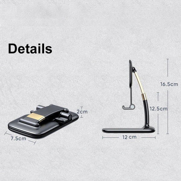 PHONE HOLDER FOR TABLE, FOLDABLE UNIVERSAL MOBILE STAND FOR DESK