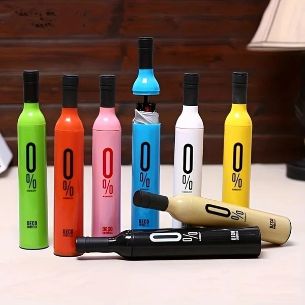 POCKET FOLDING WINE BOTTLE UMBRELLA