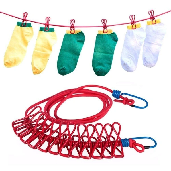 Stretchable Elastic Rope With Clips
