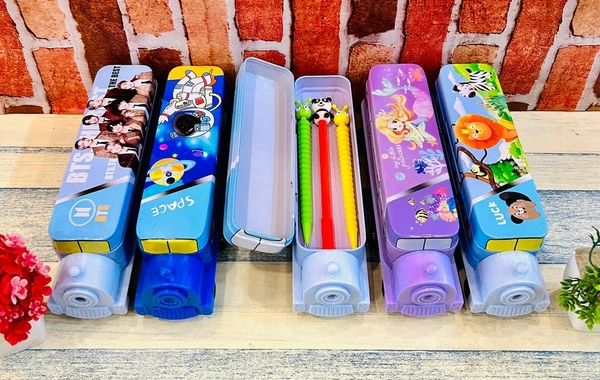 Train Pencil Box With Printed