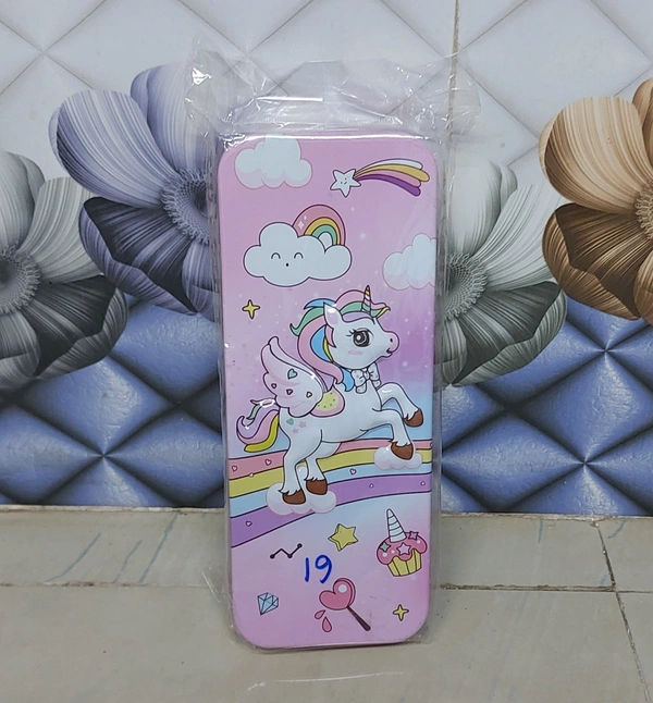 Unicorn Metal Steel Pencil Box