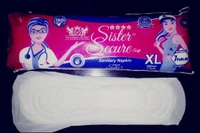 SISTER SECURE  Sister Secure Sanitary Pads 280 MM XL Size 7 piece packing 10 Pack Combo Offer  - XL, White