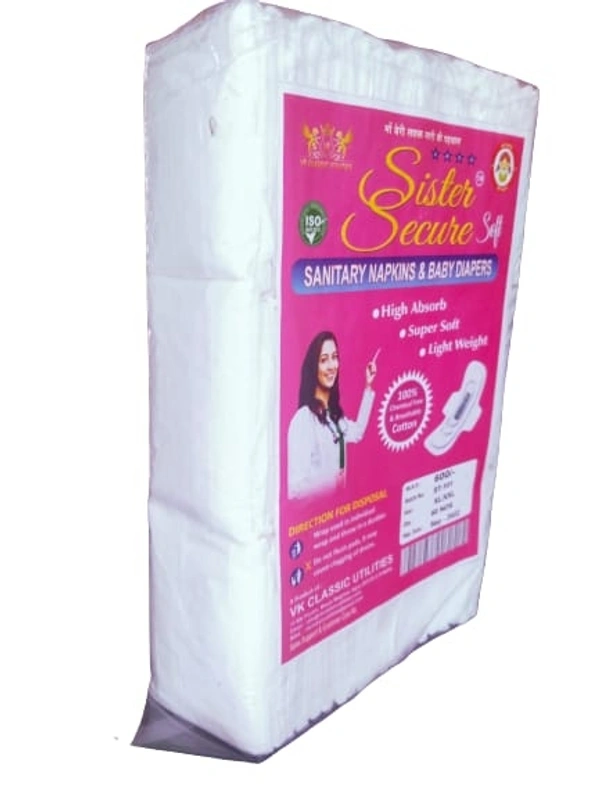 Sister Secure Sanitary Pads 60 Piece packing Combo - White