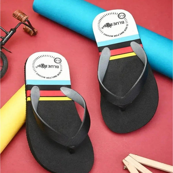 Slipper For Men yellow black Daily Wear Soft Casual - UK 7, Black