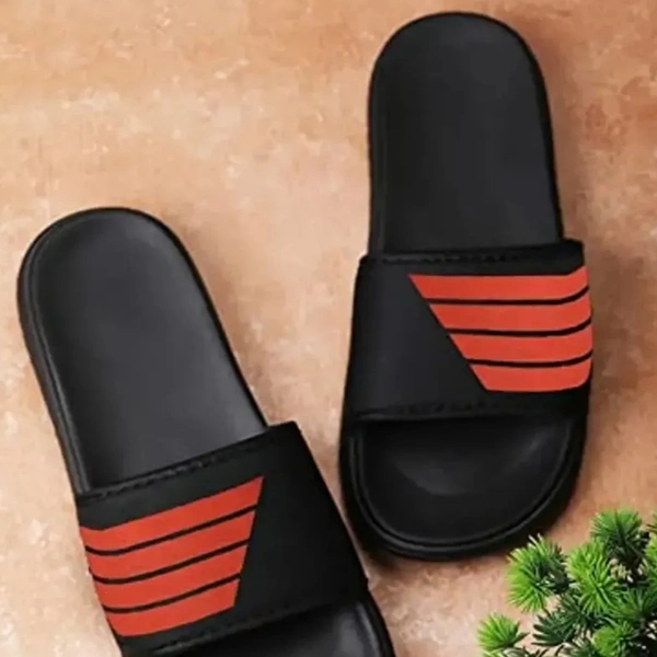 Men's Flipflop & Slipper FMF-02 ALL BLACK-WHITE-07