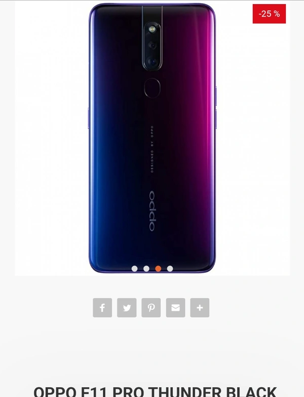 OPPO F11 PRO THUNDER BLACK 64GB 6GB RAM REFURBISHED - Guardsman Red, 16.10cm x 0.90cm x 7.60cm