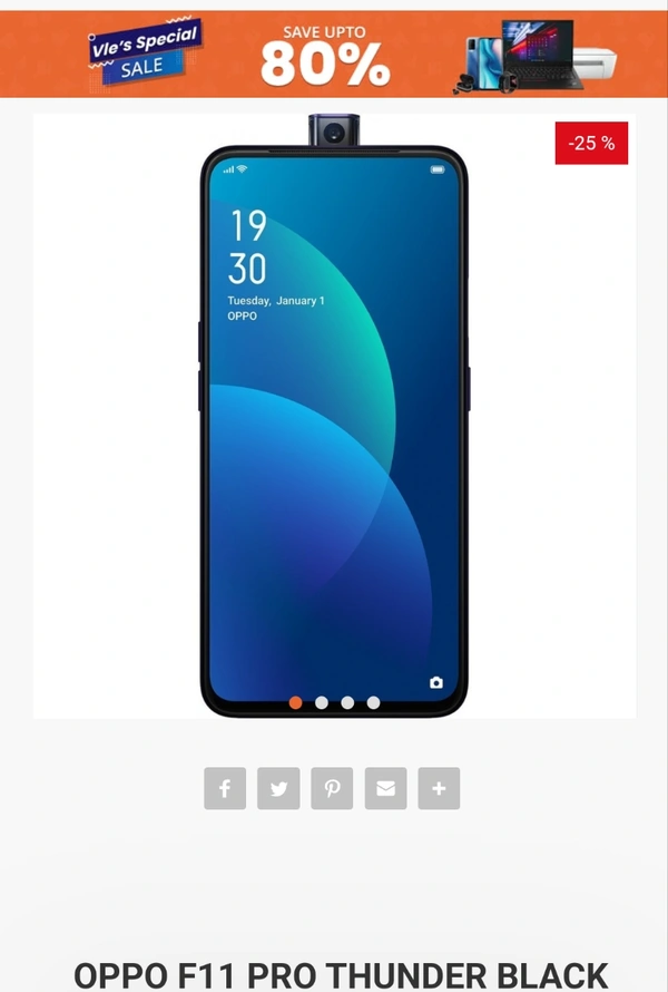 OPPO F11 PRO THUNDER BLACK 64GB 6GB RAM REFURBISHED - Guardsman Red, 16.10cm x 0.90cm x 7.60cm