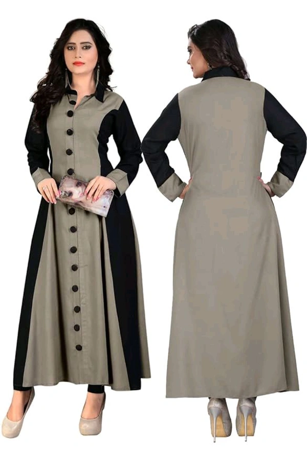 Flipkart e Store Madhuram Womens Rayon Regular A Line Kurti with Fully Stitched Plain Long Kurta(M-114)