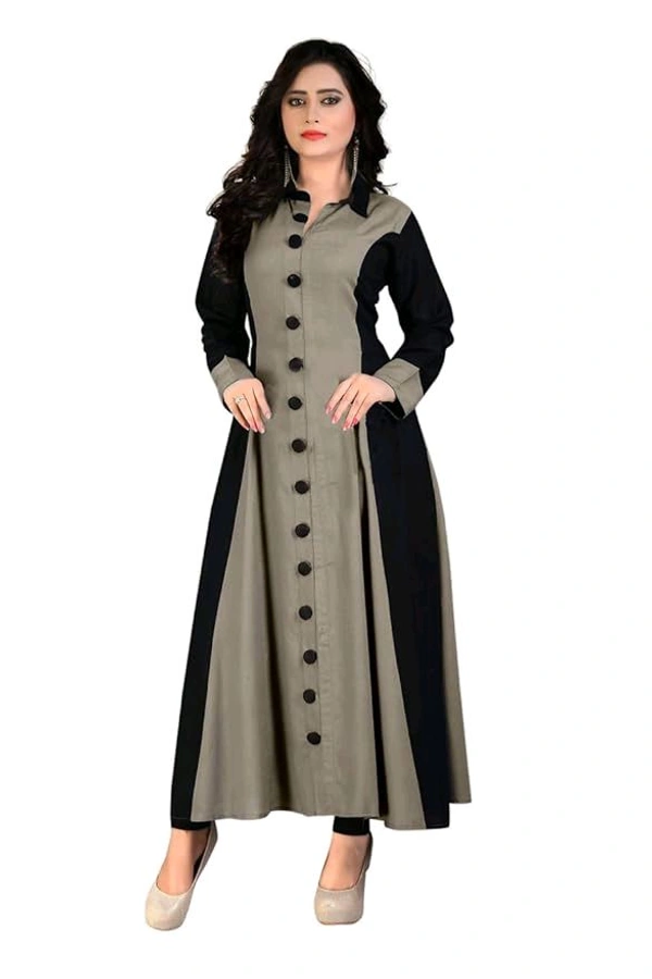 Flipkart e Store Madhuram Womens Rayon Regular A Line Kurti with Fully Stitched Plain Long Kurta(M-114)