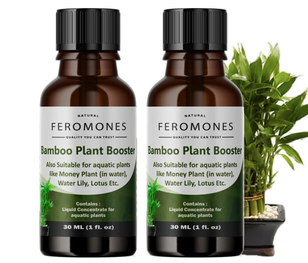 Feromones Lucky Bamboo Plant Fertilizer - Liquid Fertilizer for Aquatic Plants in Home Garden - 2 bottles of 30 ml Each