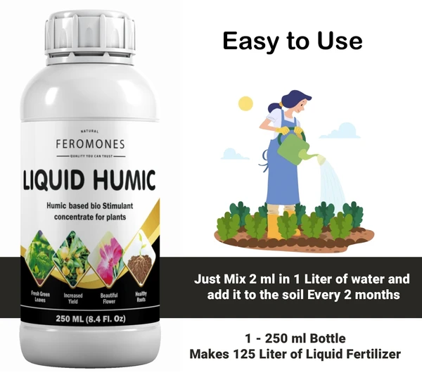 Feromones Humic Acid Fertilizer for plants - Suitable For all types of plants Fertilizer - 500 ML