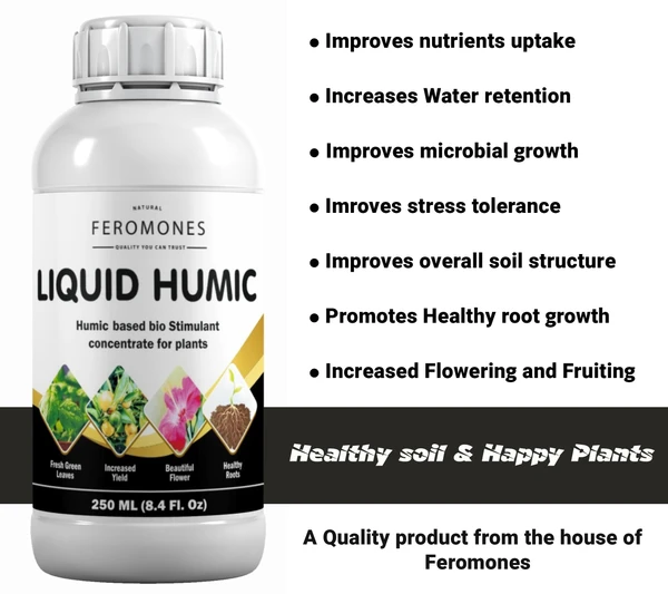 Feromones Humic Acid Fertilizer for plants - Suitable For all types of plants Fertilizer - 500 ML