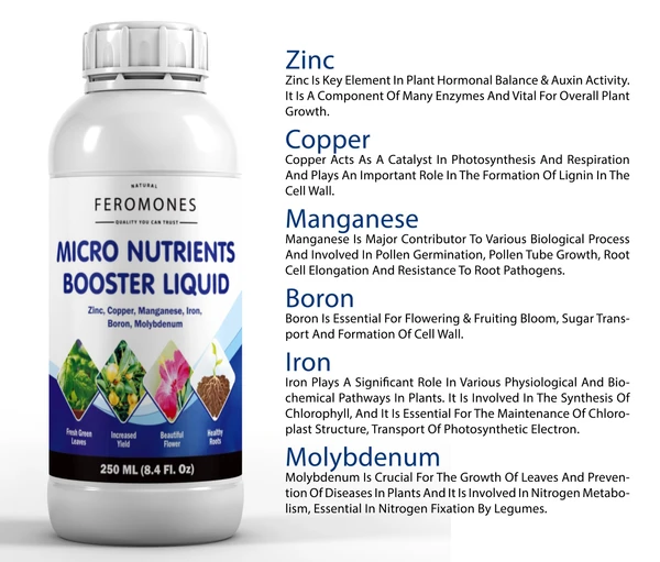 Feromones Micronutrient Fertilizer For Plants - For Healthy Plant Growth and Flowering Fertilizer - 250 Ml