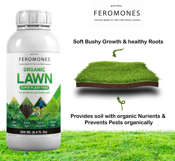 Feromones Organic Lawn Growth Super Plant Food Potting Mixture, - 250 ML